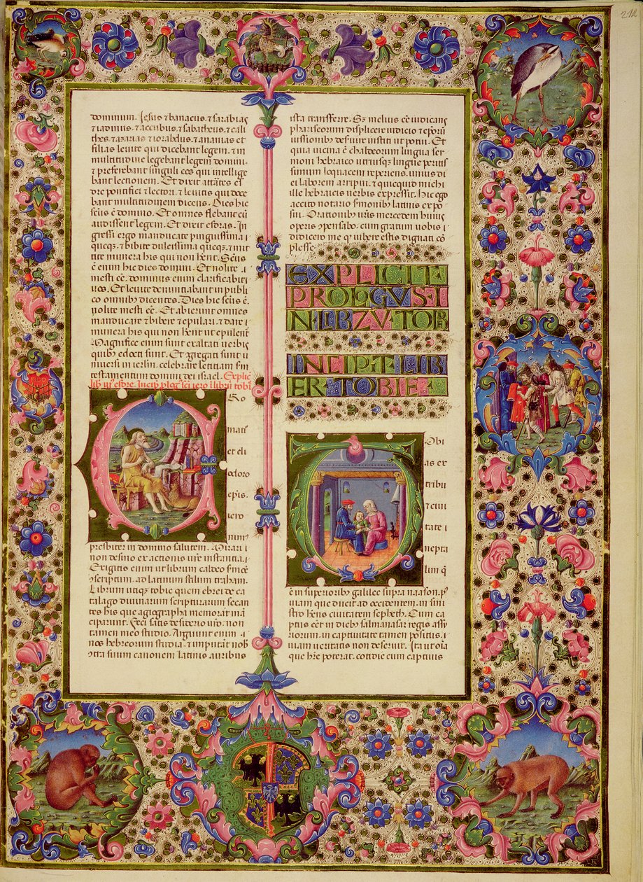 Fol.212r Tobys bok, fra Borso d