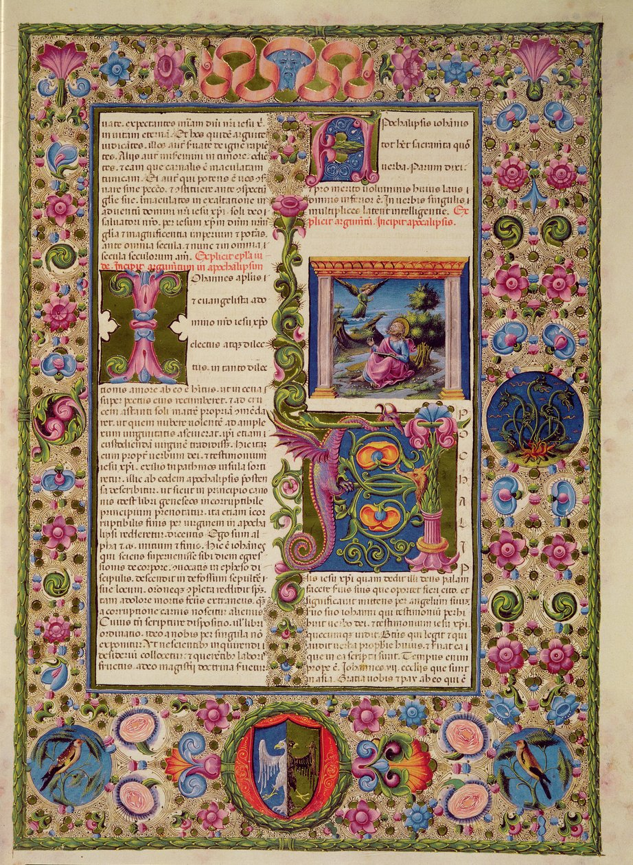 Fol.236r Åpning til Apokalypsens bok, fra Borso d