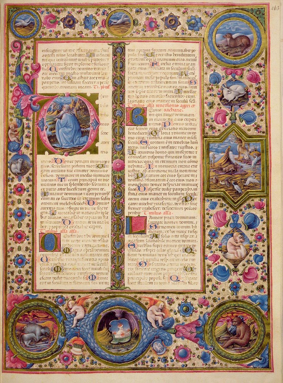Fol.263r Book of Saccharia, fra Borso d