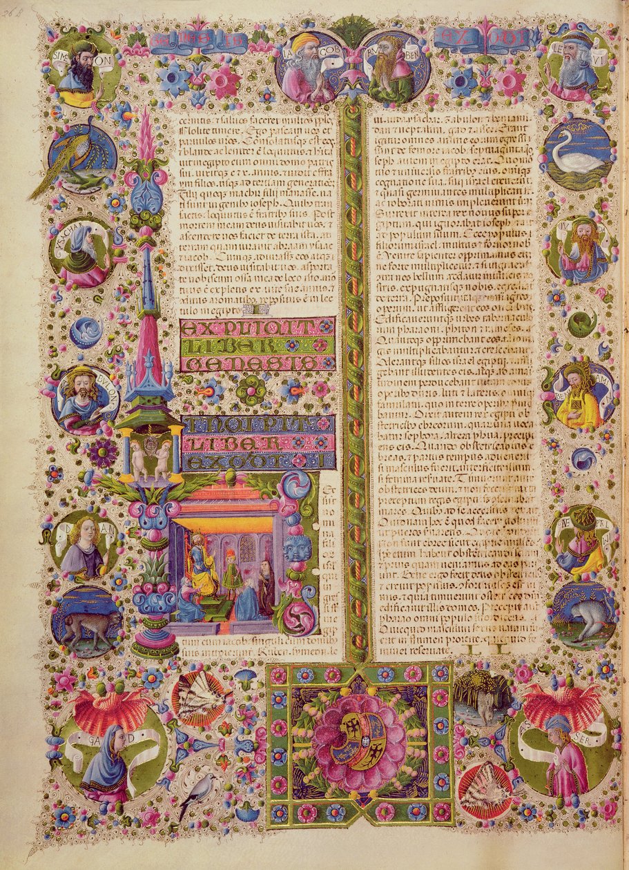 Fol.26v The Book of Exodus, fra Borso d