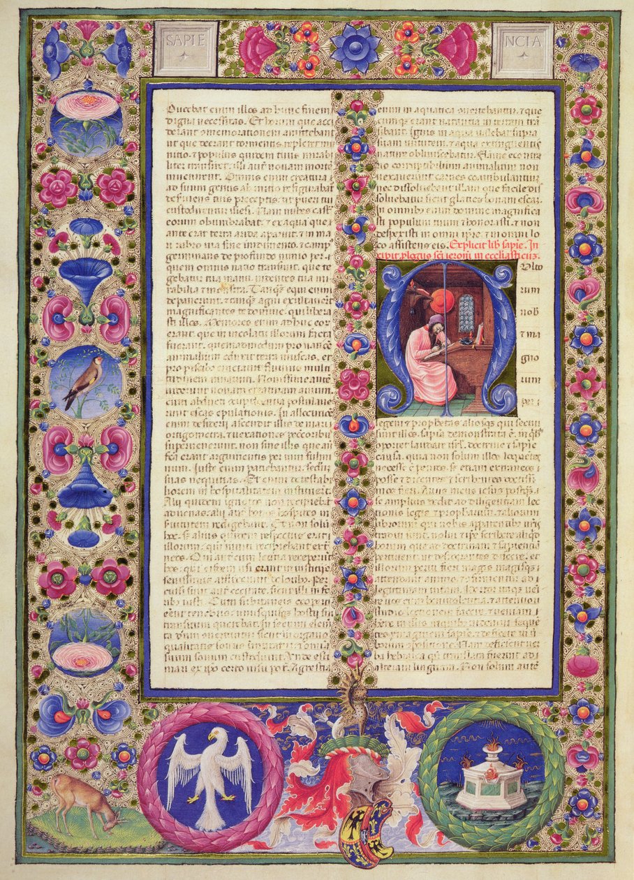 Fol.292v Åpning av prologen til Ecclesiasticus, fra Borso d