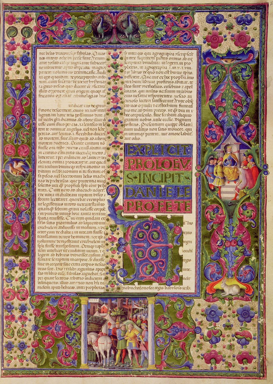 Fol.78r Åpning til profeten Daniels bok, fra Borso d