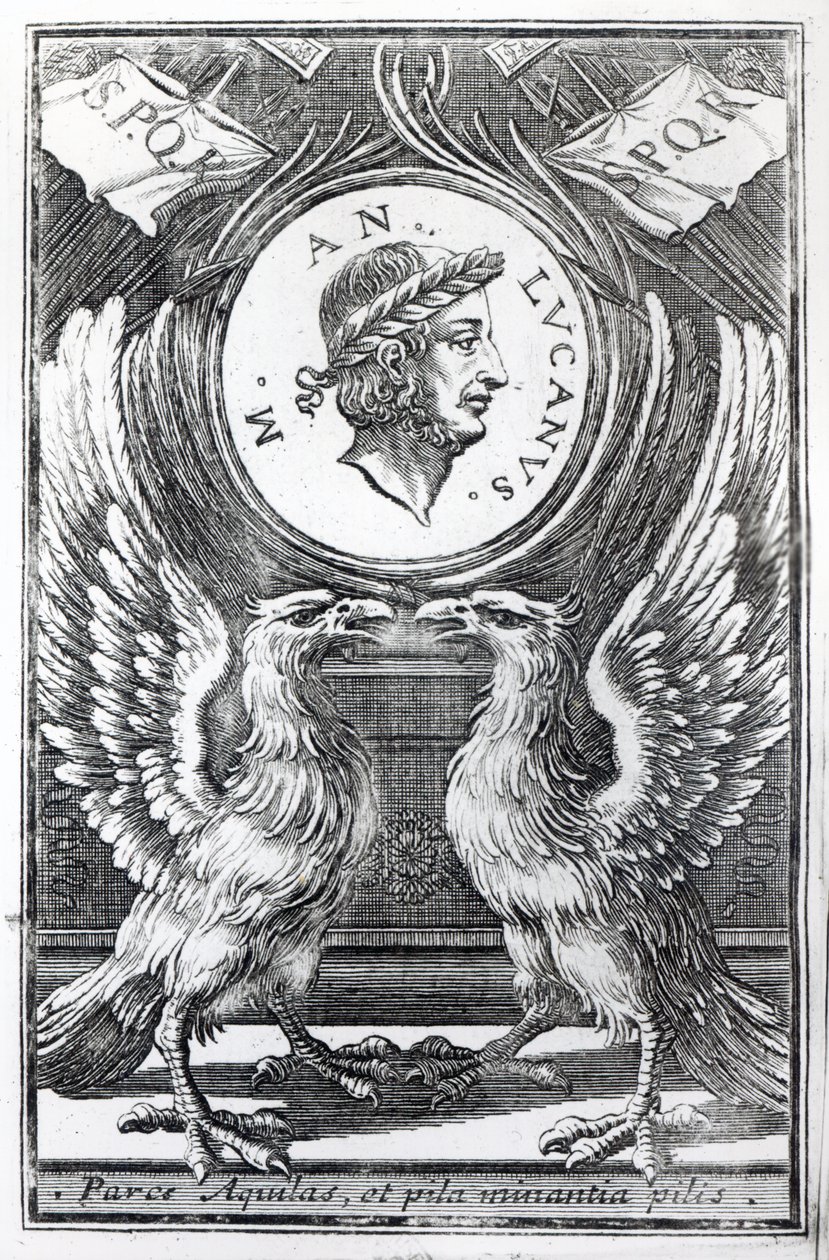 Frontispice til Lucans Pharsalia av Marcus Annaeus Lucanus, utgave utgitt i 1663 av Italian School