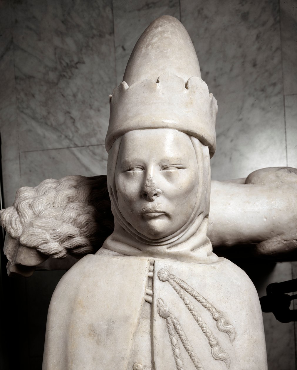 Begravelsesmonument til den første dogen av Genova Simone Boccanegra (marmorskulptur av Italian School