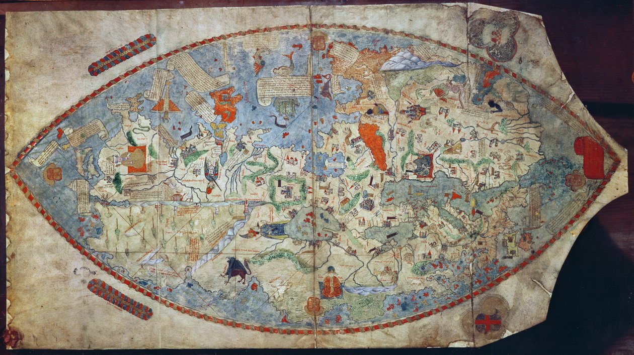 Genovesisk verdenskart, designet av Toscanelli (vellum) av Italian School