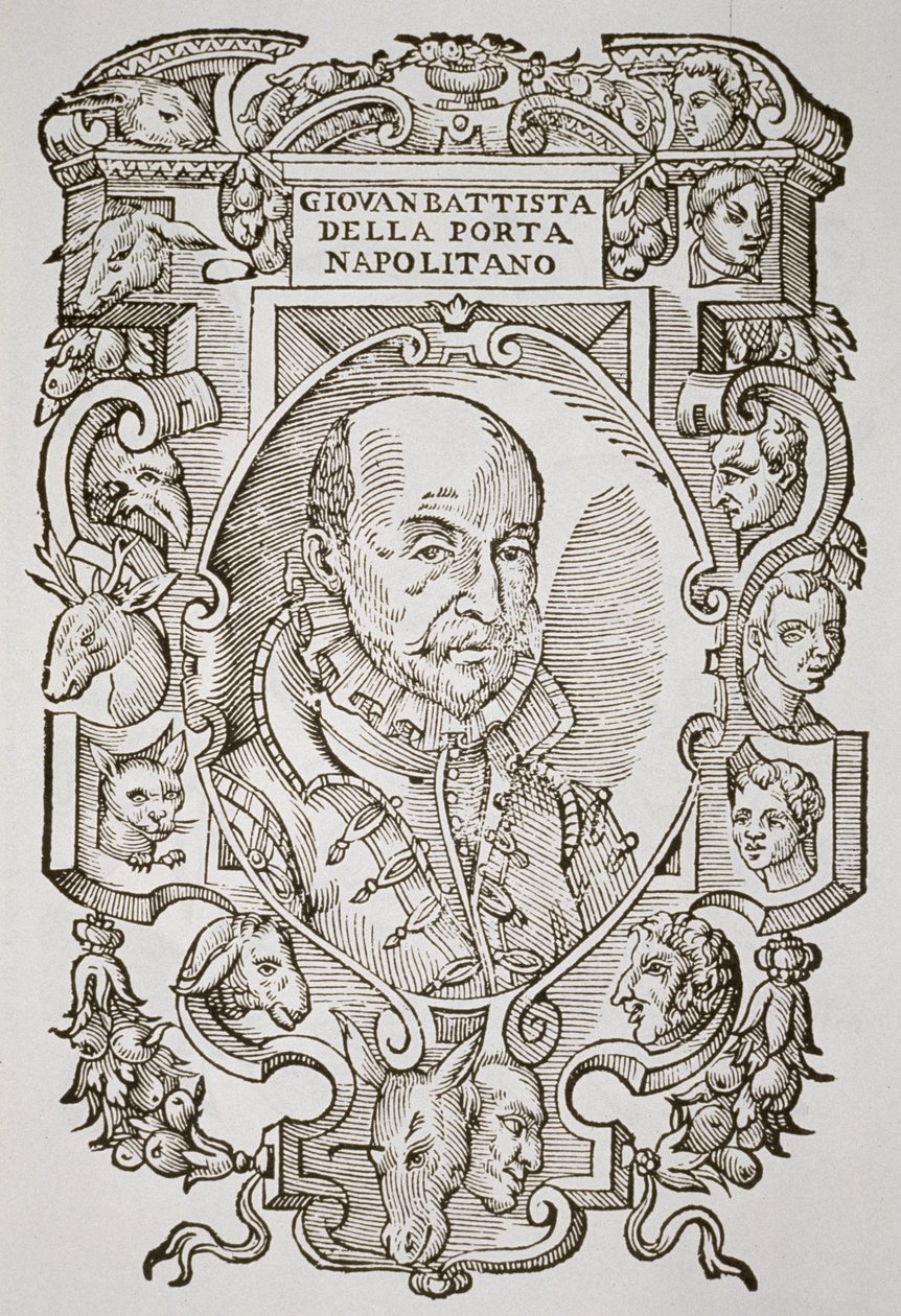 Giovanni Battista della Porta (1535-1615) fra boken hans, Delle Celeste Fisionomia, Padua 1616, illustrert i History of Magic, utgitt sent på 1800-tallet av Italian School