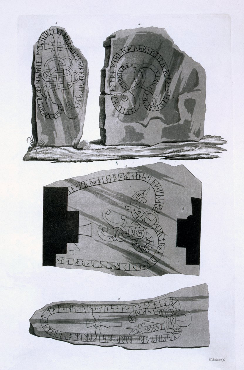 Gnistad bronser, ca. 1820-30-tallet (farget gravering) av Italian School