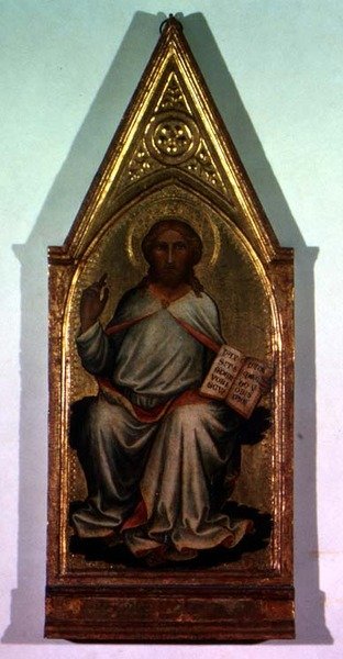 God the Father Blessing (tempera på panel) av Italian School