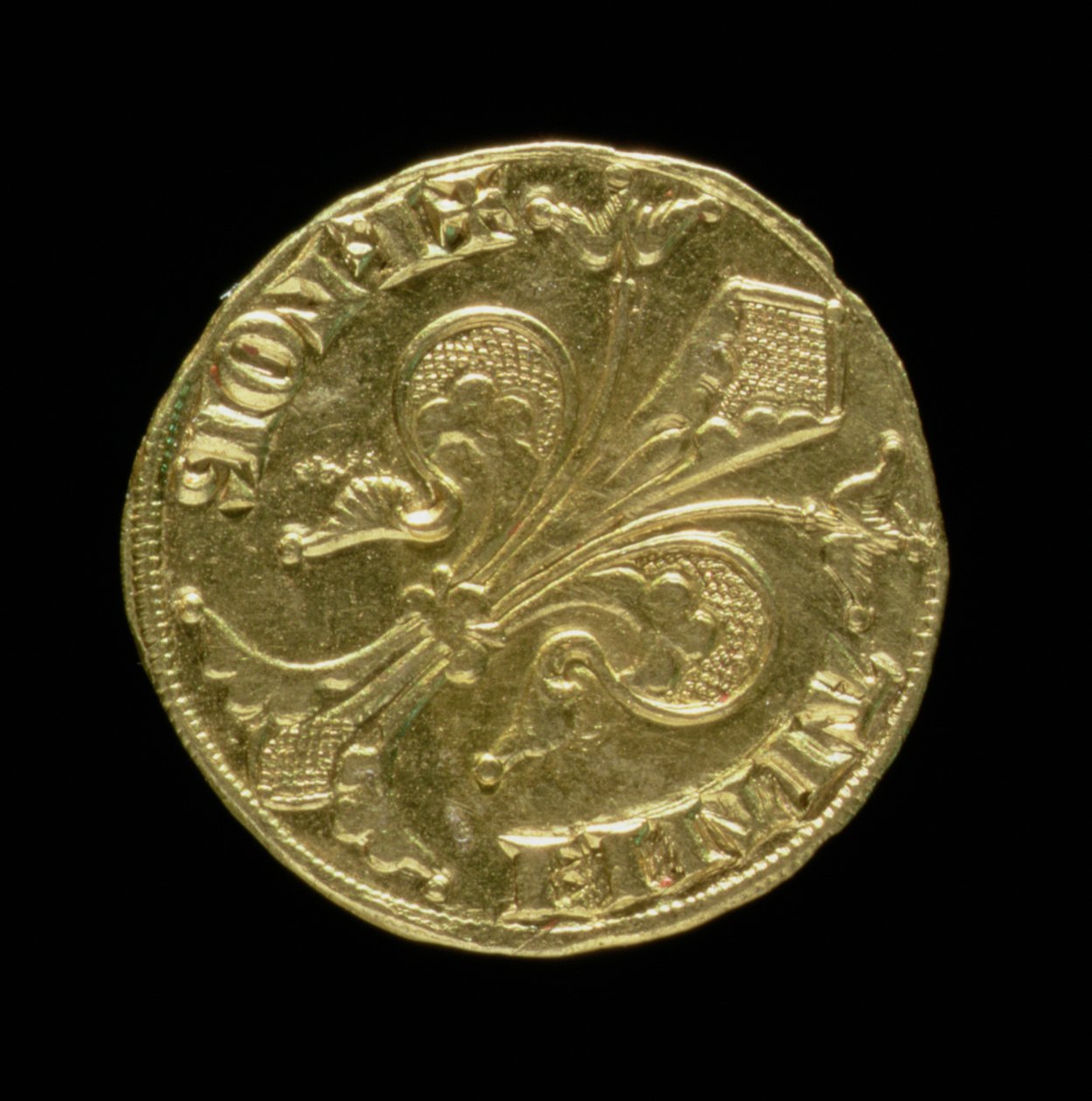 Gullflorin (forside) med en fleur de lys, florentinsk, 1252 (for bakside se 83494) av Italian School
