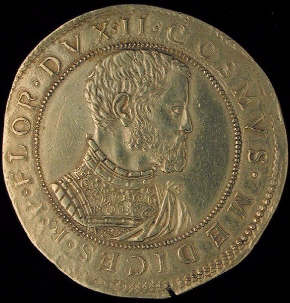 Gullplate som tilhører Cosimo I (1519-74) de