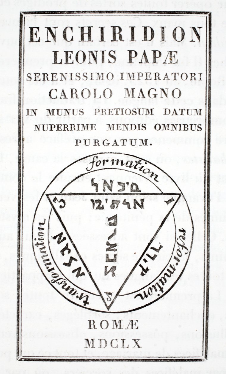 Grimoire av pave Leo III av Italian School