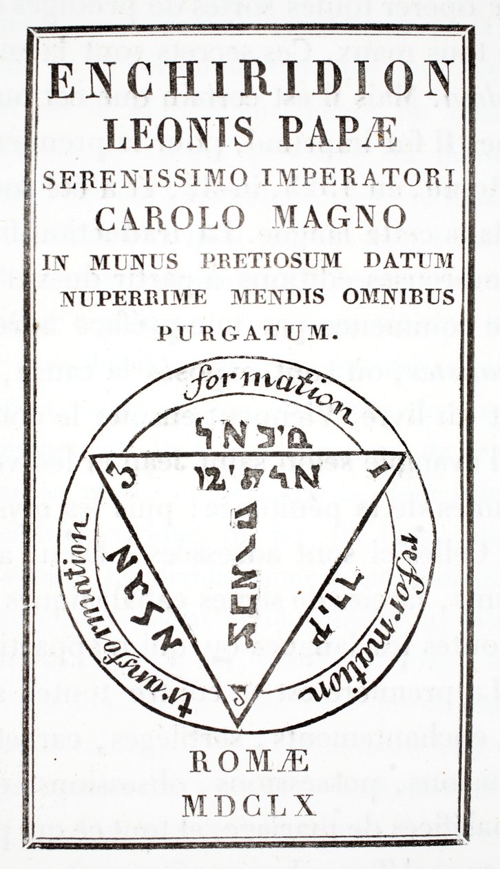 Grimoire av pave Leo III av Italian School
