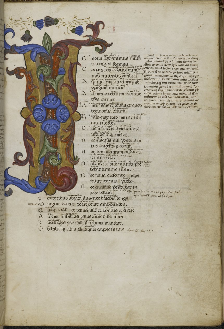 Harley 2769, f.3 Dekorert initial 