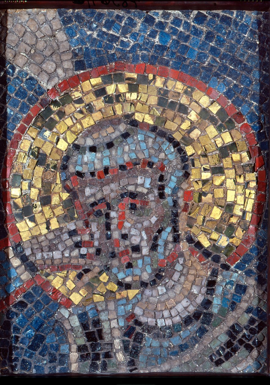 Leder av Saint Ambrose, første halvdel av 900-tallet (mosaikk) av Italian School