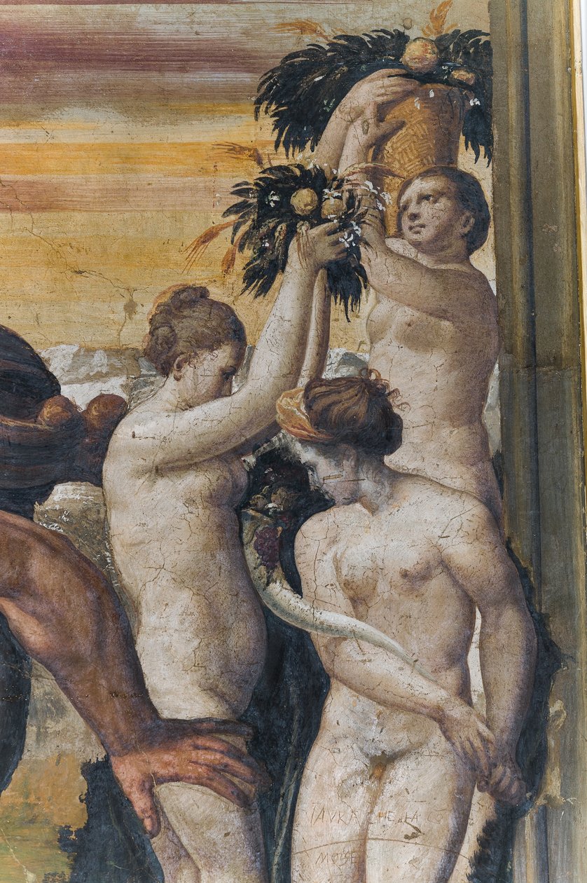 Hercules dreper Antaeus, fra det gule rommet av Italian School