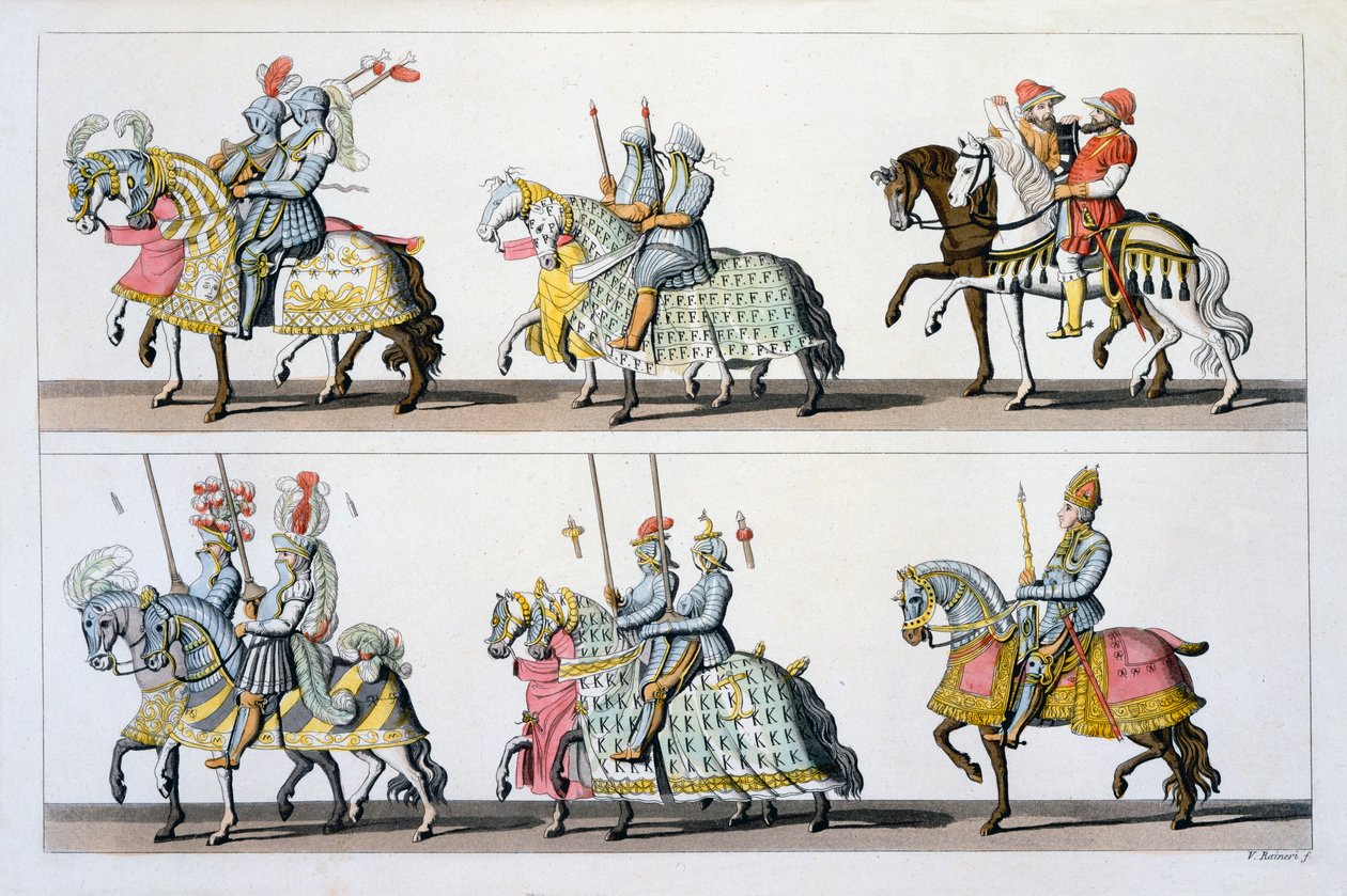 Det hellige romerske rike: Deltakere i en turnering på slottet i Luxembourg på Maximilian I