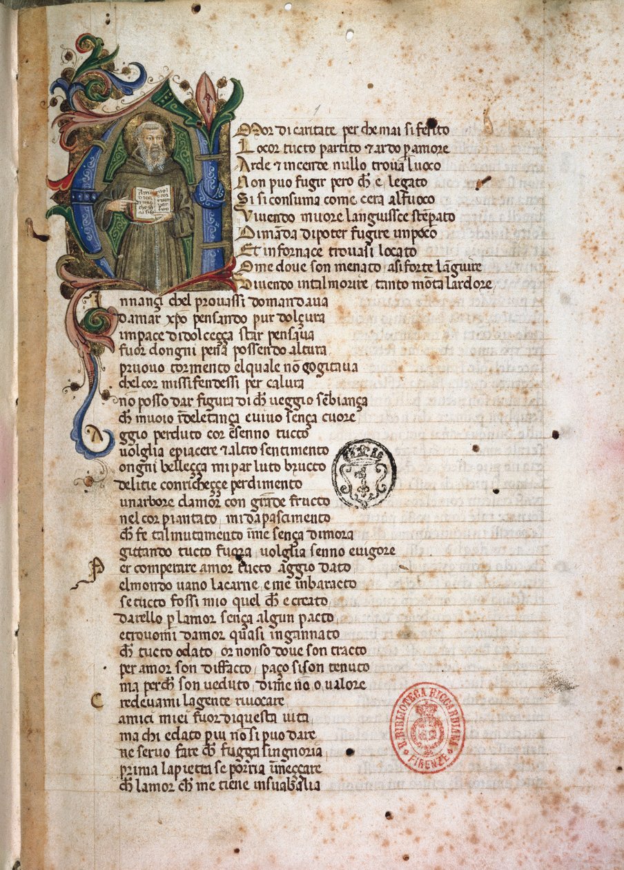 Det begynner fra Laudae. 1400-tallet (opplyst manuskript) av Italian School