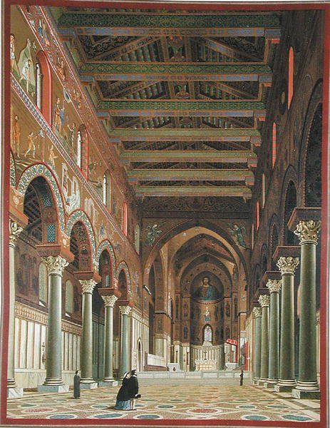 Interiøret i Duomo di Monreale, Sicilia av Italian School