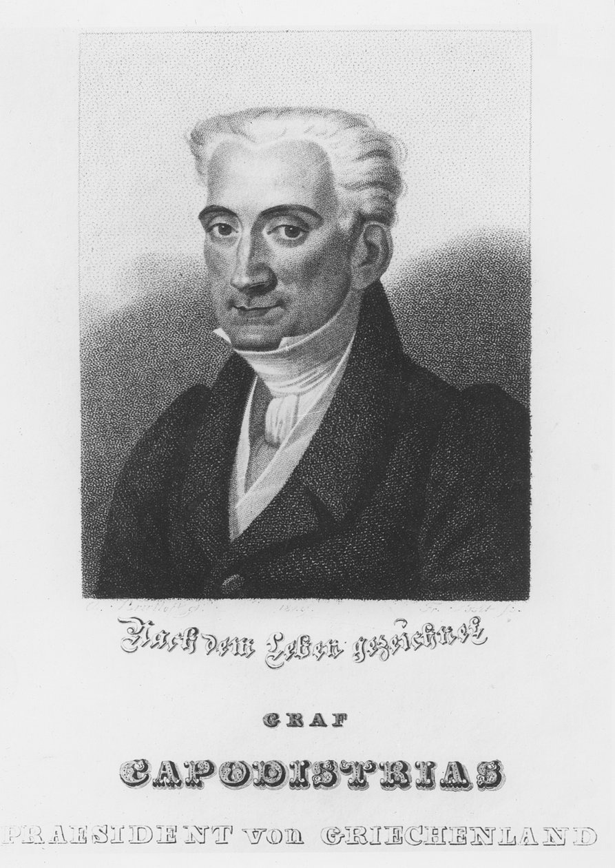 Ioannis Kapodistrias (gravering) av Italian School