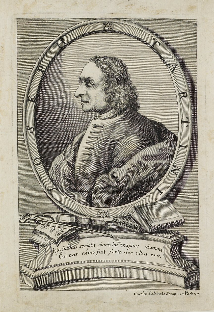 Joseph Tartini, gravert av Carlo Calcinotto (fl.1763), ca.1763 av Italian School