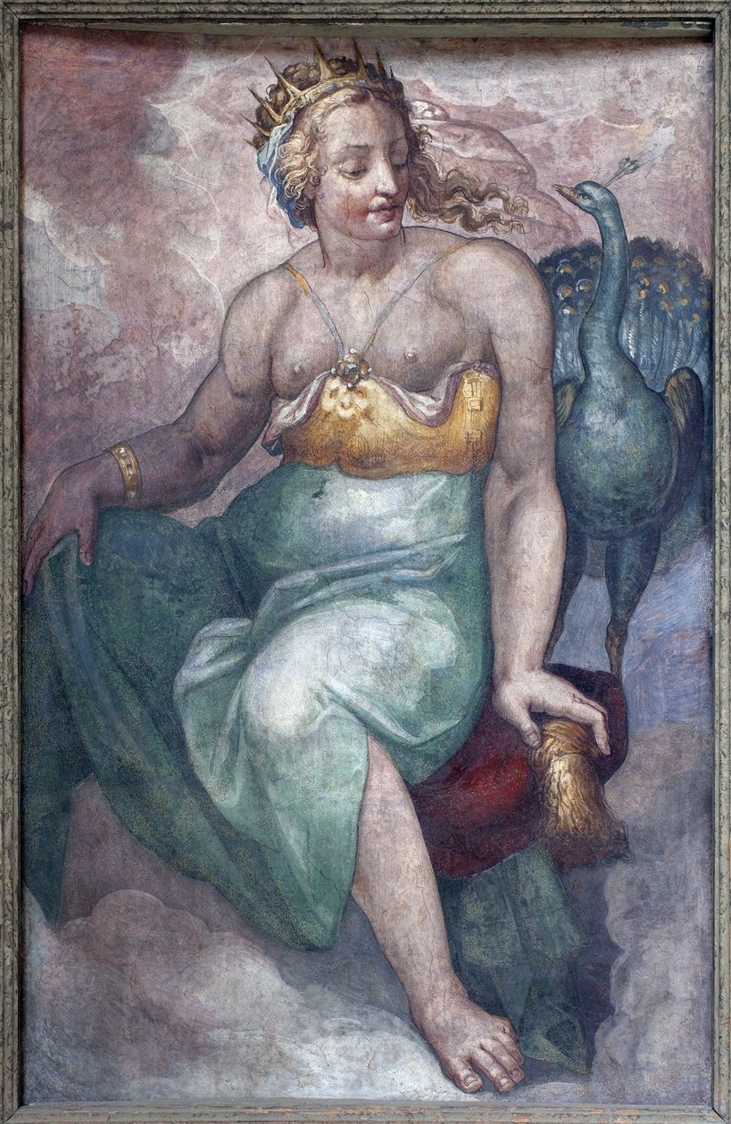 Junon. Anonymt maleri, andre halvdel av 1500-tallet. italiensk kunst. Museum of Fine Arts Budapest (Ungarn). av Italian School