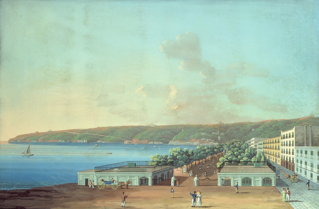 La Villa Reale (gouache om bord) (se også 207963, 207964, 207965) av Italian School