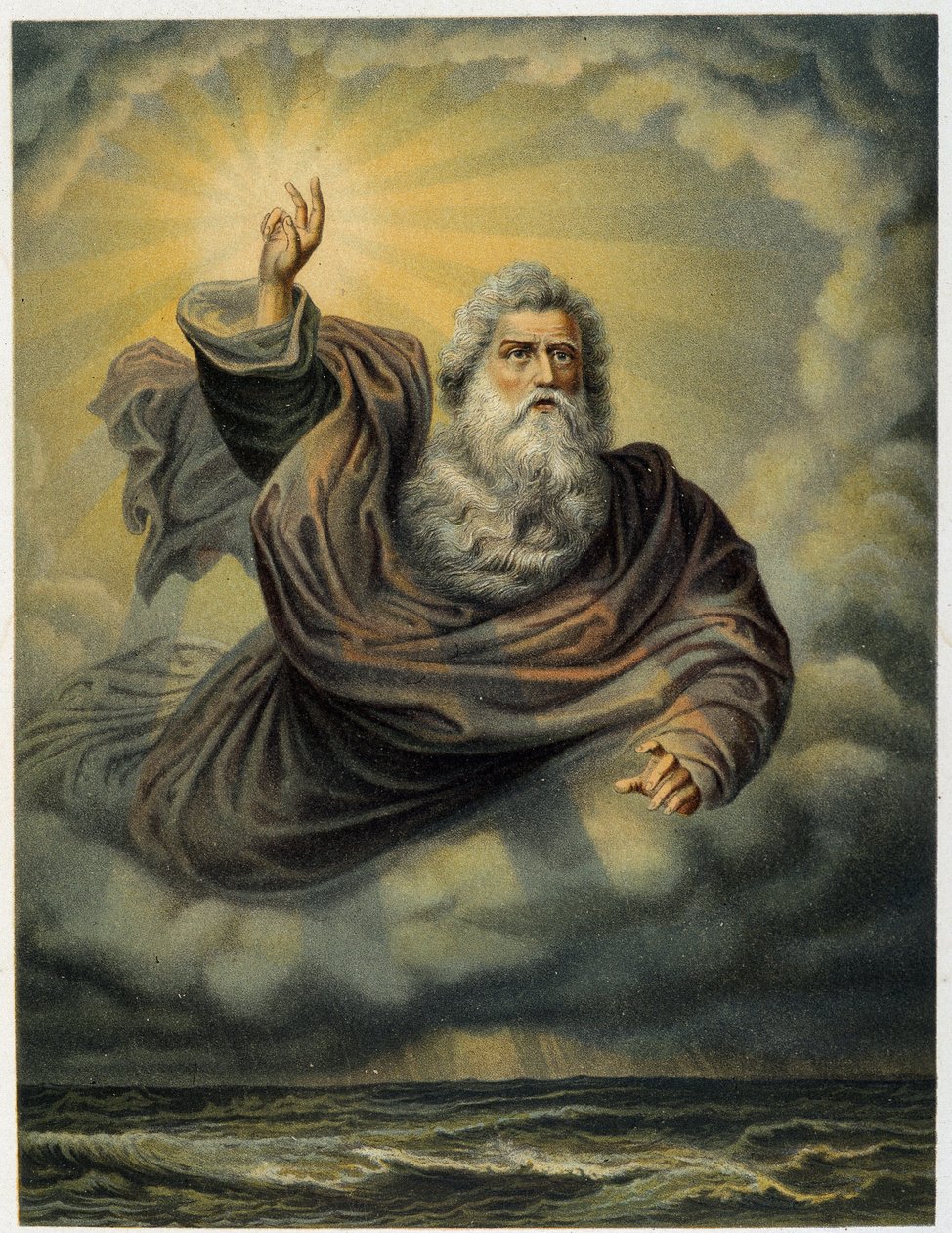 Light be made - i "Golden classic Bible: History of Divine openbaring in the old and in the new striving" "av Giovanni Ladislao Sykora (vol. 1), oversatt av Don Clemente Benetti. (italiensk bibel) av Italian School