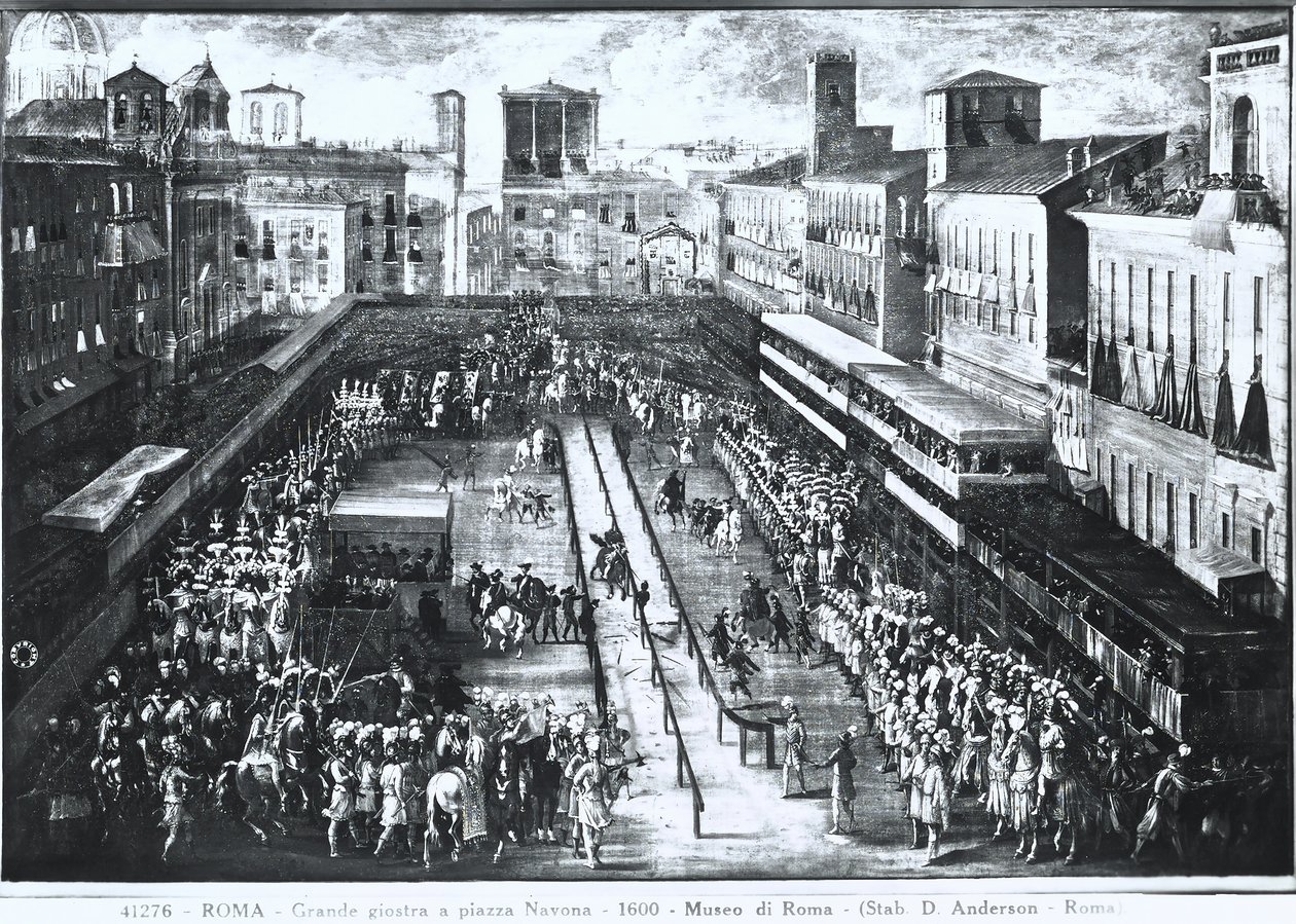 Stor turnering på Piazza Navona, ca. 1610 av Italian School