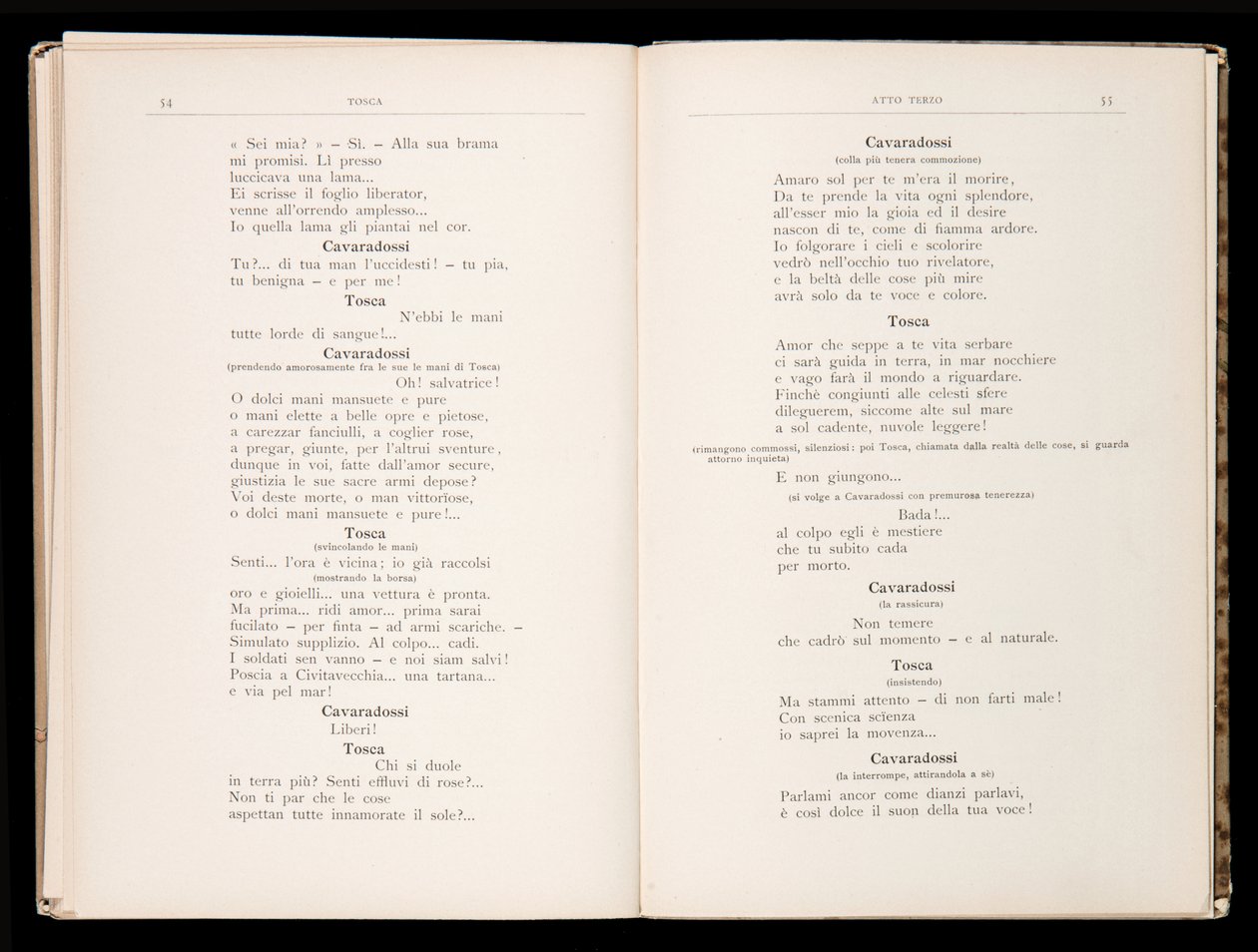 Libretto av Tosca av Giacomo Puccini, Edition Ricordi, Italia av Italian School