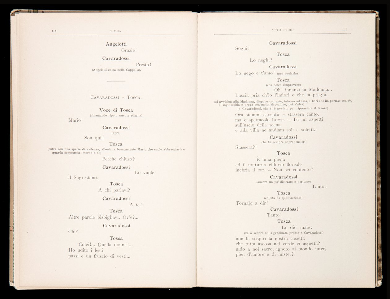 Libretto av Tosca av Giacomo Puccini, Edition Ricordi, Italia av Italian School