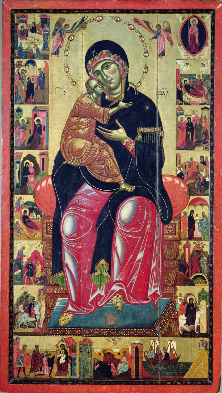 Madonna Enthroned, Florentine School, ca. 1275-80 av Italian School
