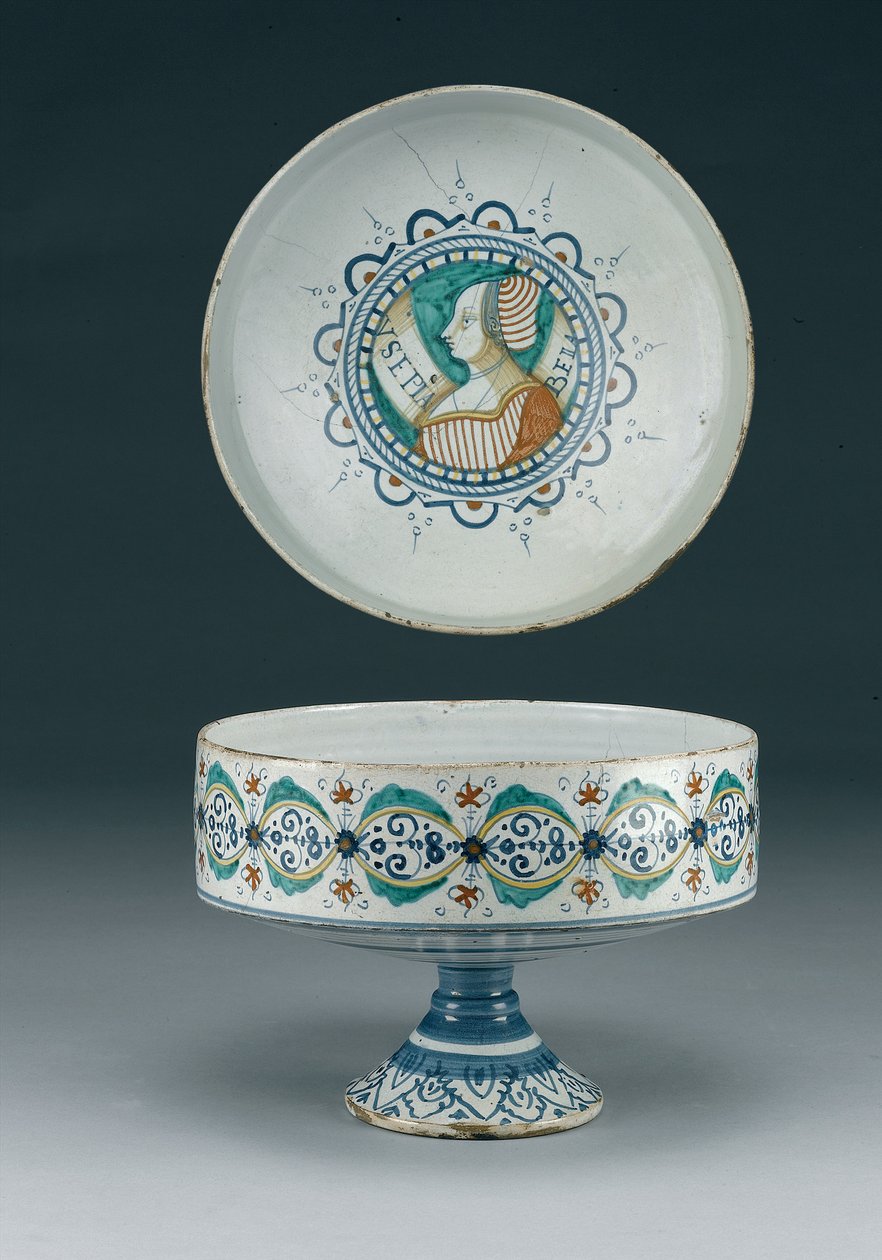 Majolica Cup, Deruta, ca. 1520 (keramikk) av Italian School