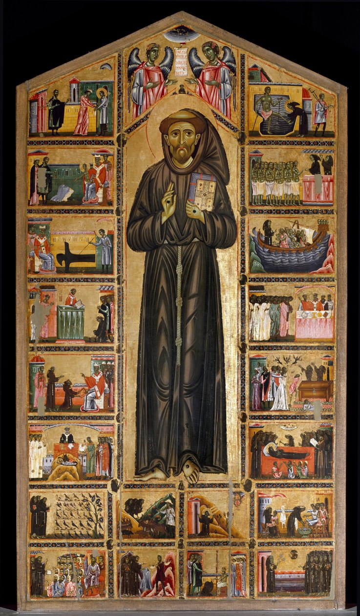 Mester (Maestro) del San Francesco Bardi. Florentinsk skole fra første halvdel av 1200-tallet. Altertavle av San Francesco d