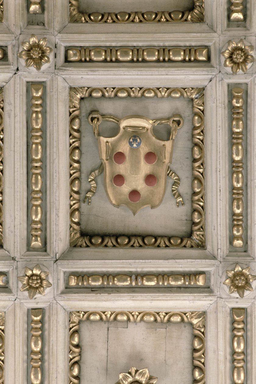 Medici våpenskjold, fra undersiden av kirken (stukk) av Italian School