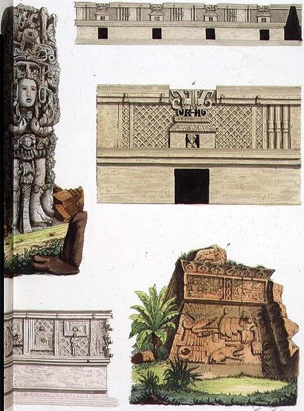 Meksikanske antikviteter, arkitektoniske detaljer fra plate 48 av 