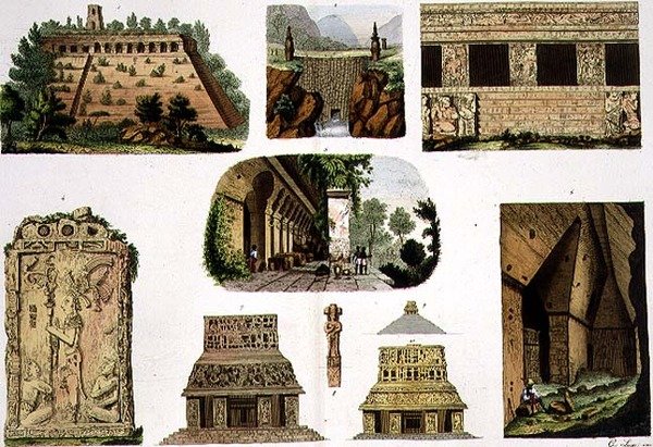 Meksikanske antikviteter, arkitektoniske detaljer, plate 48A fra 
