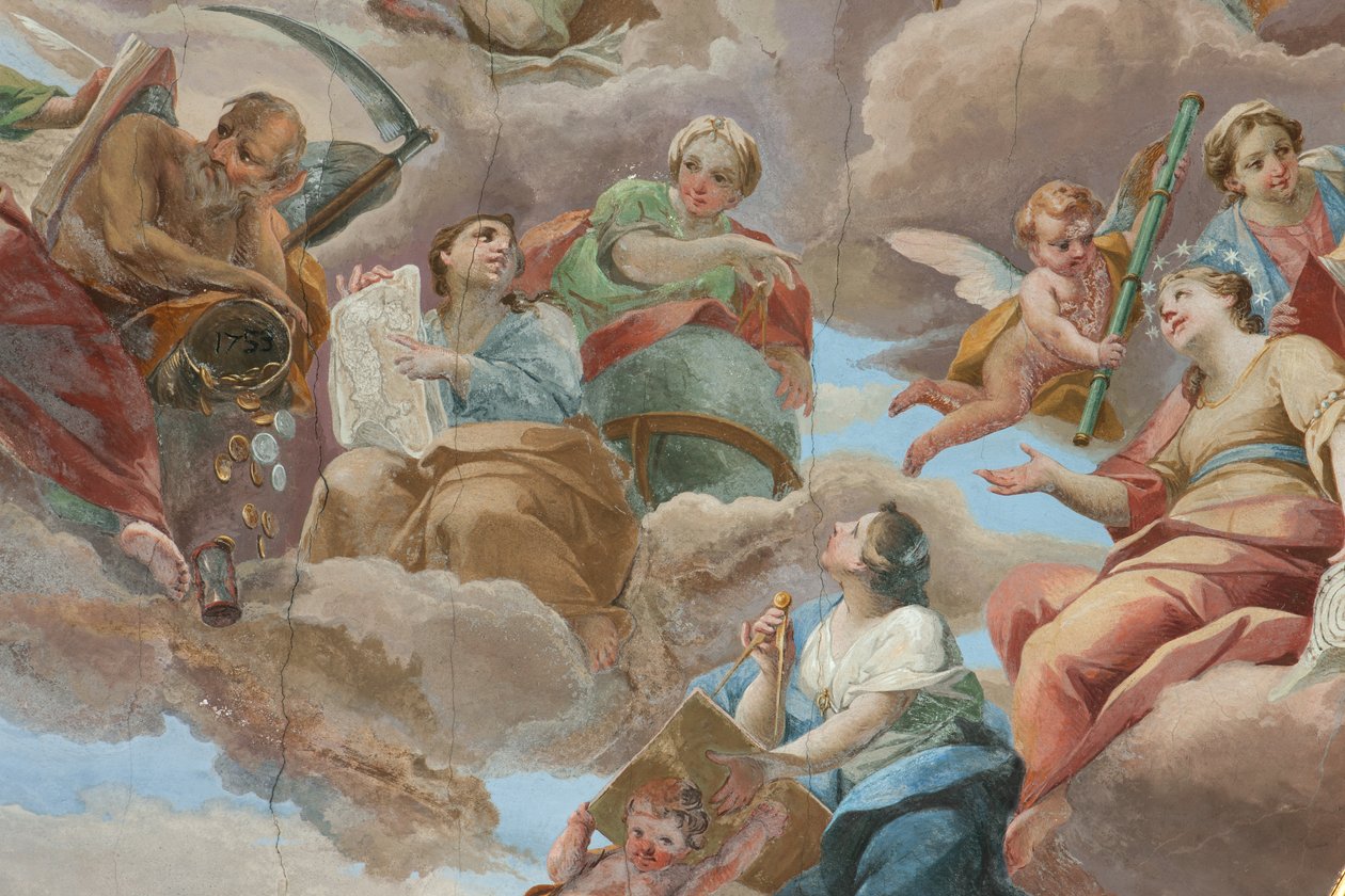 Milano, San Francesco da Paola-kirken, Fresco Hall Palazzo av Italian School