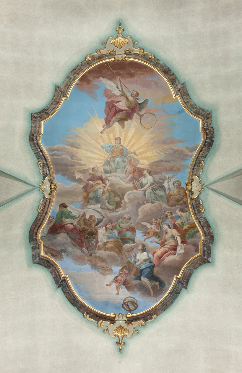 Milano, San Francesco da Paola-kirken, Fresco Hall Palazzo av Italian School
