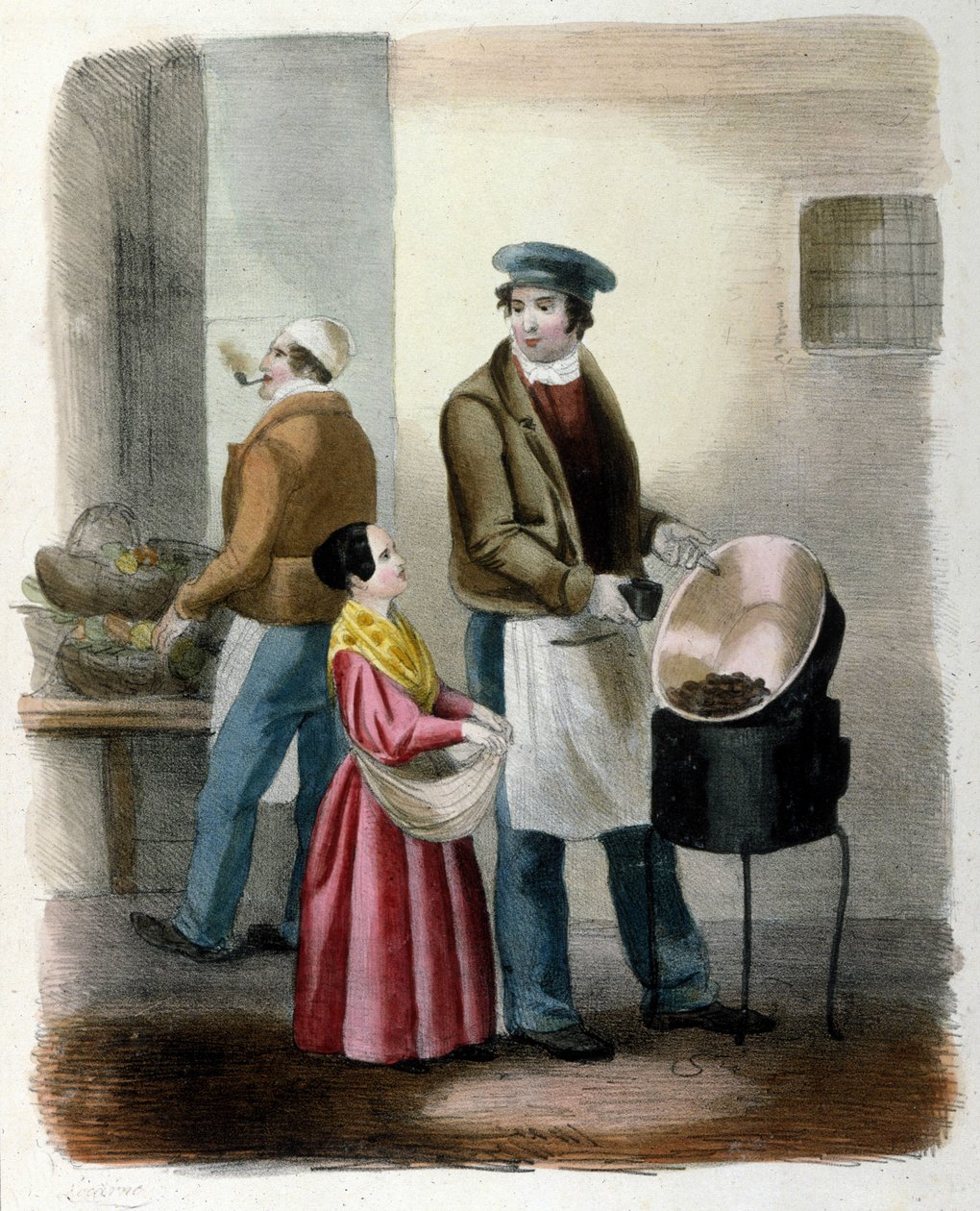 Milanese Metier: en selger av kastanjer. av Italian School