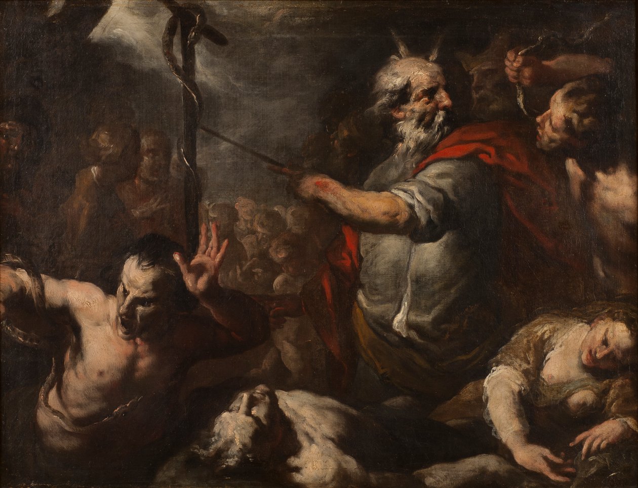 Moses og den frekke slangen av Italian School