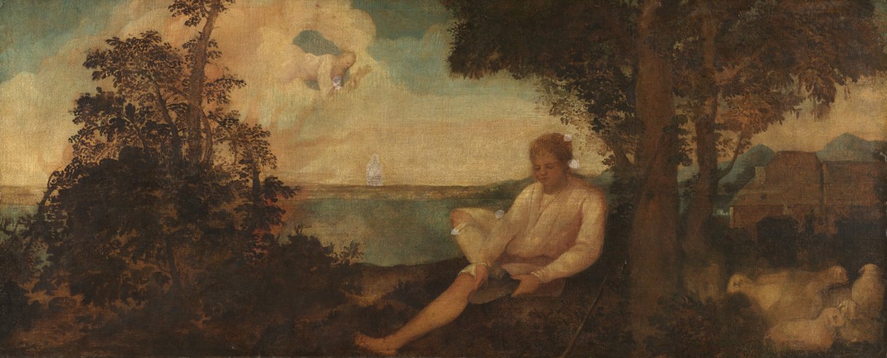 Moses og den brennende busken, ca. 1500-30 av Italian School