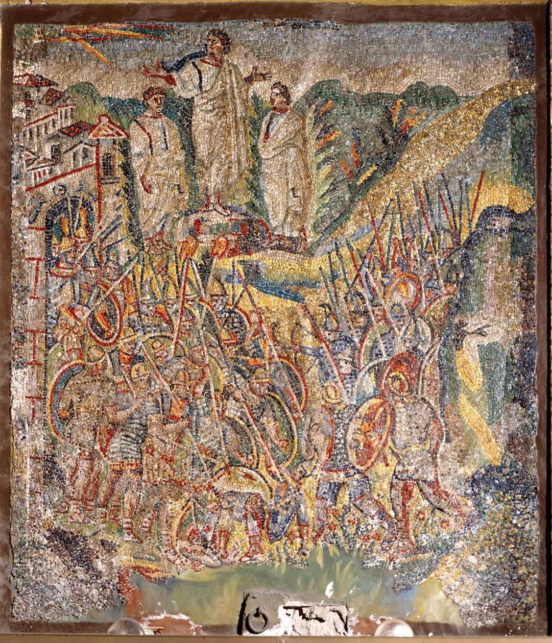 Moses på Sinai-fjellet (mosaikk) av Italian School