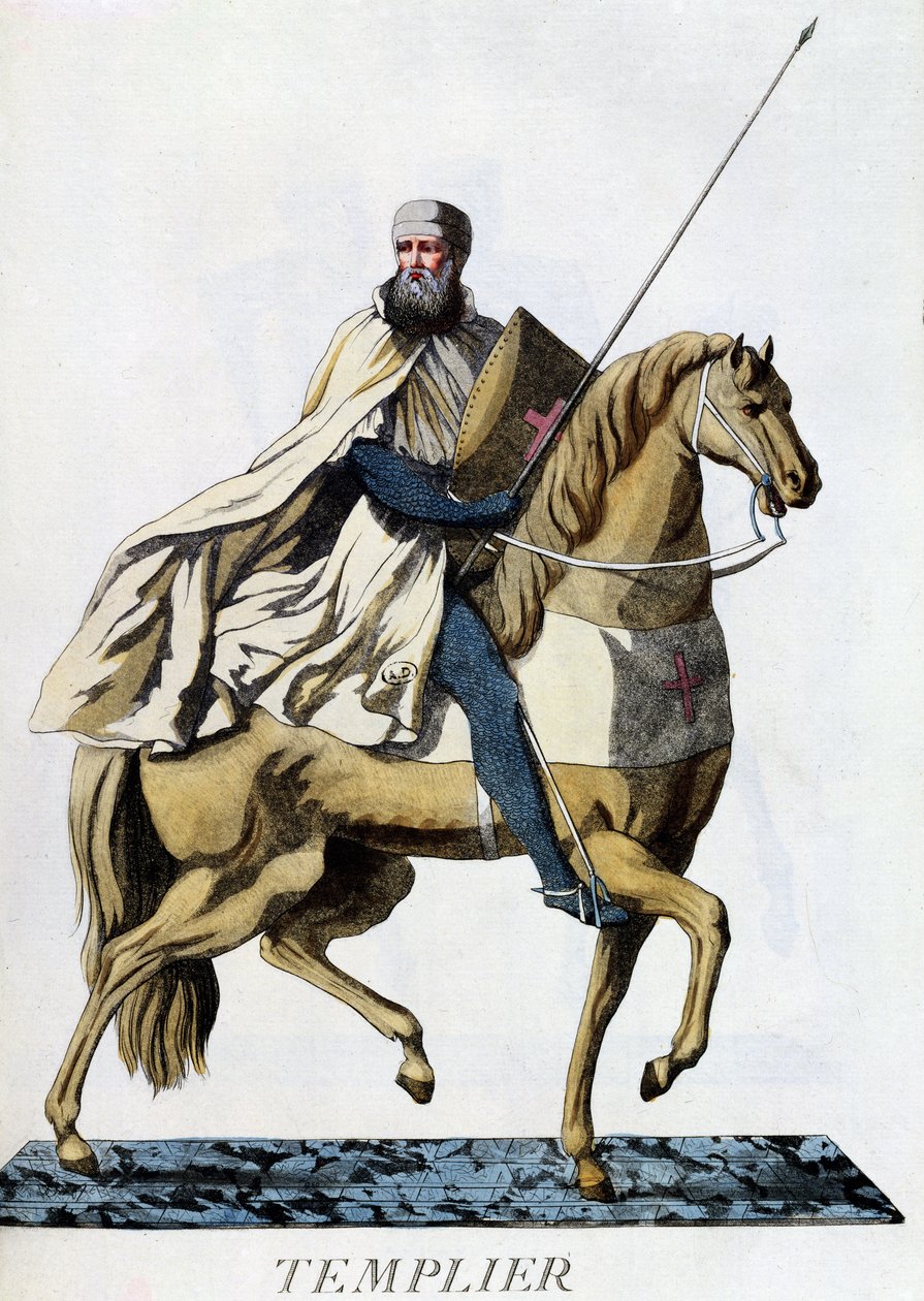 Montert tempelridder i Battledress, 1783 av Italian School