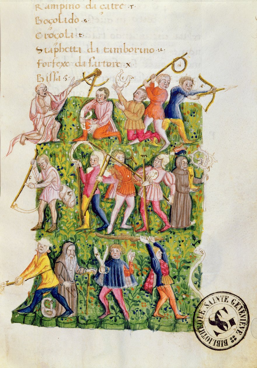 Ms.3368 Gardening Skills, miniatyr fra Di Artificial Memoria av Italian School