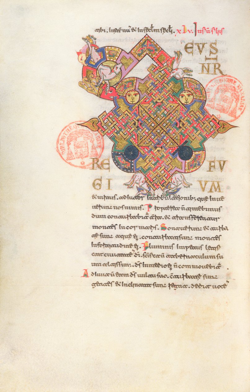 Ms 364 bokstav D (Deus) Initial fra Breviary of Monte Cassino av Italian School