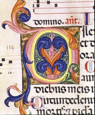 Ms 559 f.206v Historikert initial 