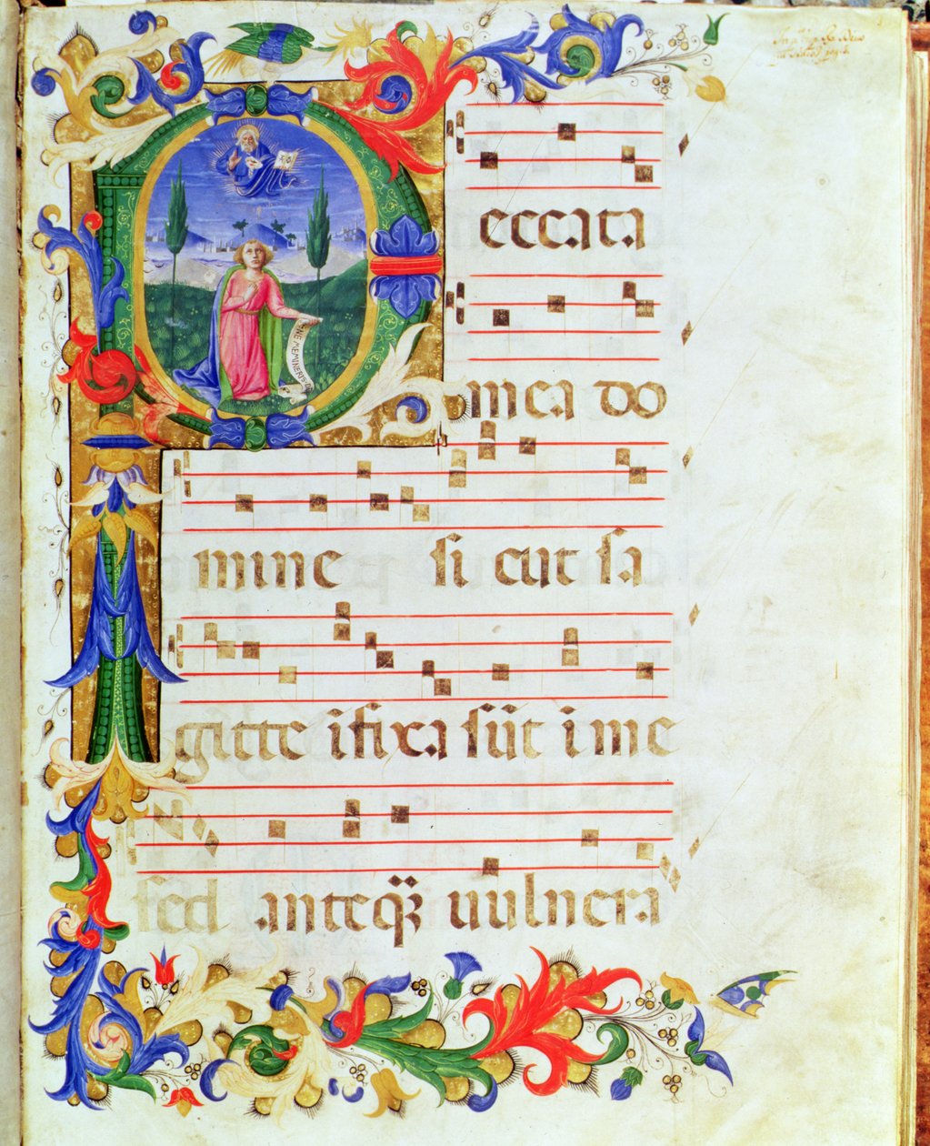 Ms 577 f.1 Historikert initial 