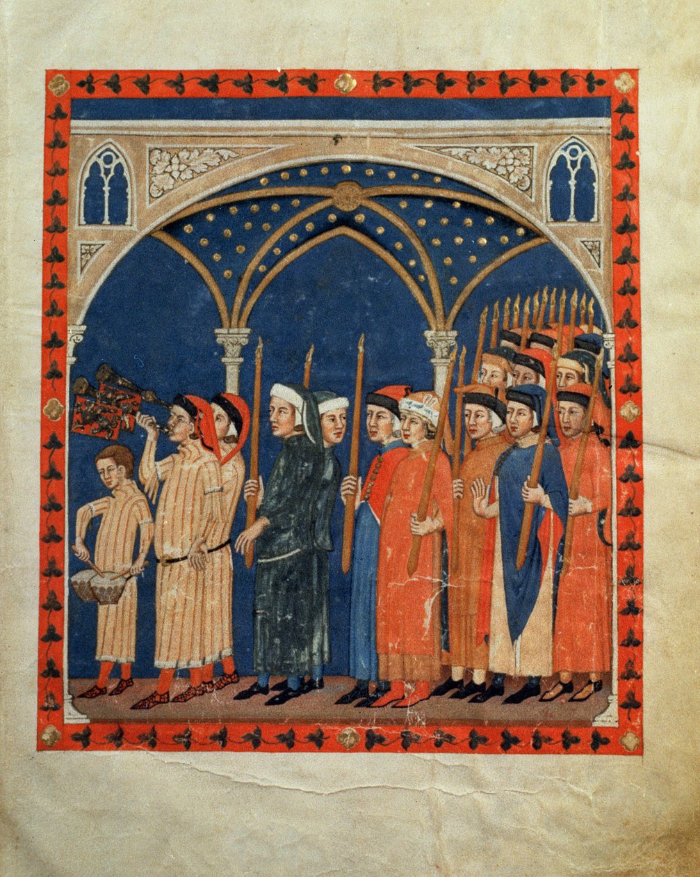 Ms 973 c.20 En prosesjon av Italian School