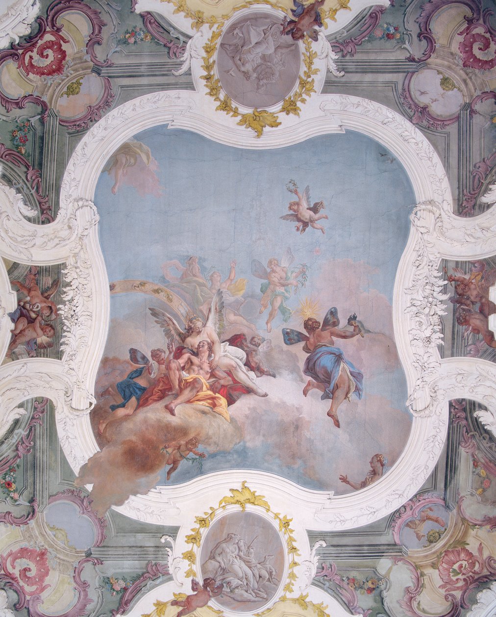 Mytologisk scene med dyrekretsen av Italian School