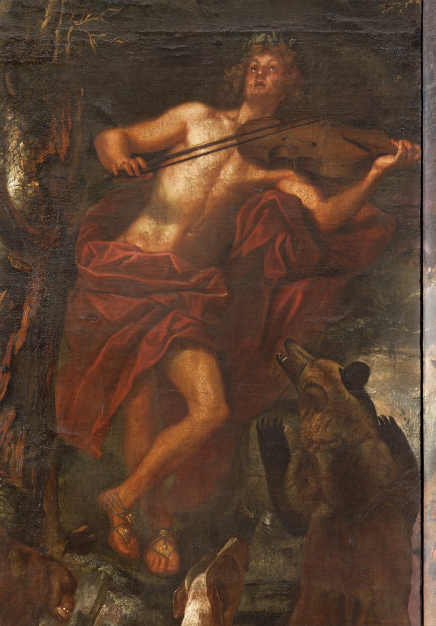 Orpheus fortryller dyrene med musikk, Myth of Orpheus av Italian School